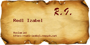 Redl Izabel névjegykártya